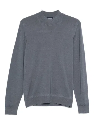 Drumohr High-neck Sweater In Blue