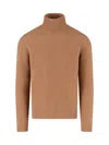 Drumohr Crewneck Ribbed Sweater Long Sleeves In Brown