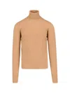 Drumohr Camel Wool Turtleneck In Brown