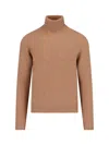 Drumohr Camel Wool Turtleneck In Brown