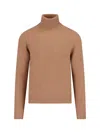 Drumohr Camel Wool Turtleneck In Brown