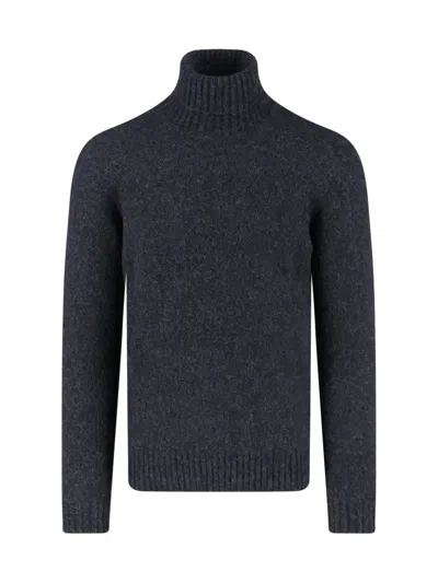 Drumohr High Neck Sweater In Gray