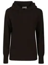 Drumohr Hoodie Boxy Sweater In Moro