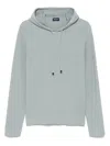 Drumohr Hoodie With Ribbed Texture And Drawstring Hood In Gray