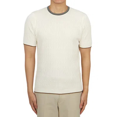 Drumohr Item O-neck Short-sleeved T-shirt In White