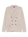 Drumohr Double-breasted Cotton Jacket With Relaxed Fit In Green