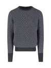 Drumohr Crewneck Sweater With Ribbed Cuffs And Hem In Gray