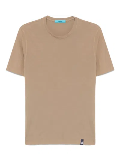 Drumohr Jersey T-shirt In Brown