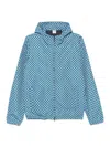 Drumohr Geometric Pattern Lightweight Jacket In Blue