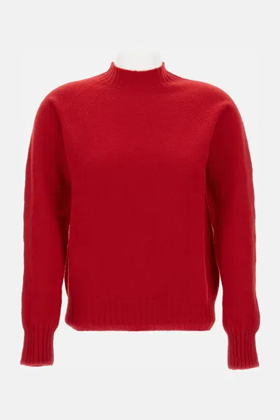 Drumohr Shaved Crew Neck In Red