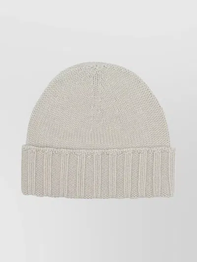 Drumohr Knit Design Hats Ribbed Cuff In Neutral