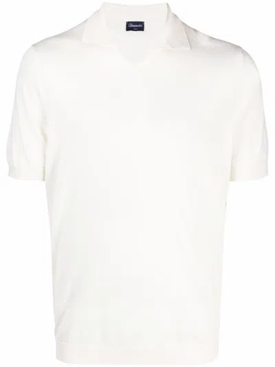 Drumohr Knit Polo In White