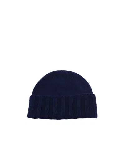 Drumohr Knitted Cashmere Beanie In Black