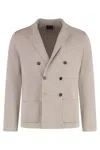Drumohr Tailored Grey Virgin Wool Pinstripe Suit With Single-breasted Blazer In Beige