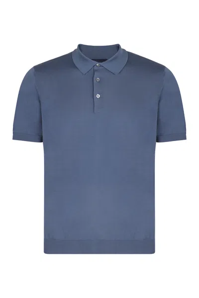 DRUMOHR DRUMOHR KNITTED COTTON POLO SHIRT