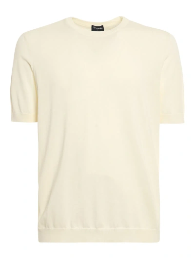 Drumohr Knitted Cotton T-shirt In White