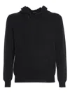 Drumohr Knitted Hoodie In Dark Blue