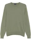 Drumohr Long Sleeve Crew-neck Sweater In Green