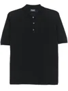 Drumohr Short Sleeve Polo With Classic Collar In Blue