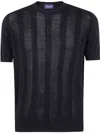 Drumohr Short Sleeves Round Neck T-shirt In 黑色