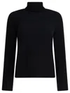 Drumohr Long Sleeves Turtle Neck Oversized Sweater In Black