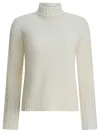 Drumohr High Neck Long Sleeve Knitwear Top In White
