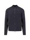 Drumohr Ribbed Crewneck Sweater Featuring Fitted Cuffs In Blue