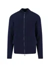 Drumohr Ribbed Crewneck Sweater Fitted Shape In Blue