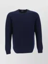 Drumohr Lambswool Crew Neck Sweater In Blue