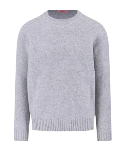 Drumohr Lambswool Crew-neck Sweater In Gray