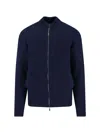 Drumohr Ribbed Crewneck Sweater Fitted Shape In Blue
