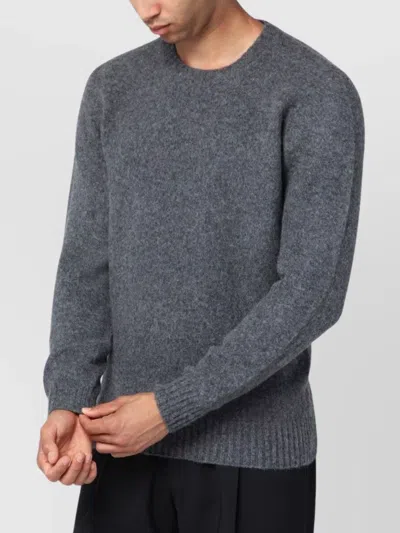 DRUMOHR LAMBSWOOL SWEATER WITH RIBBED CUFFS AND HEM