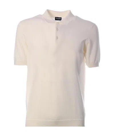 Drumohr Lapel Polo Shirt In Nude