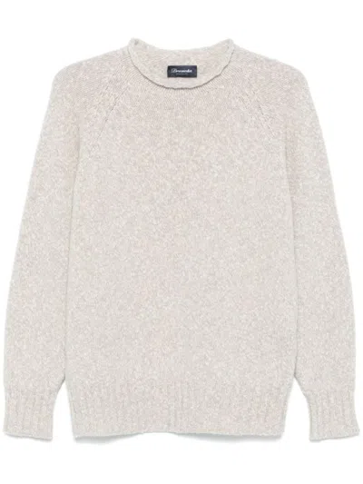 DRUMOHR DRUMOHR LIGHT BEIGE LONG SLEEVE CREW NECK SWEATER