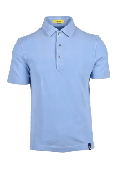 Drumohr Light Blue Cotton Polo Shirt