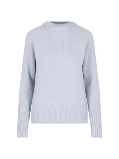 Drumohr Light Blue Merino Wool Crewneck Sweater In Multi
