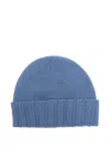 Drumohr Ribbed Beanie Hat In Blue
