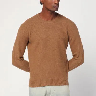 DRUMOHR DRUMOHR LIGHT BROWN LAMBSWOOL SWEATER