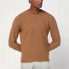 Drumohr Cozy Lambswool Sweater Long Sleeves In Brown