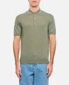 Drumohr Classic Green Cotton Polo Shirt With Button Placket In Green