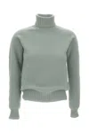 Drumohr Light Green Wool Turtleneck Sweater In Green