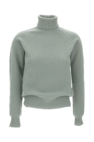 DRUMOHR LIGHT GREEN WOOL TURTLENECK SWEATER