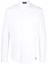 Drumohr Fitted Long-sleeved Shirt In White