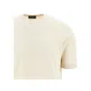 Drumohr Linen-blend Knitted T-shirt In Beige