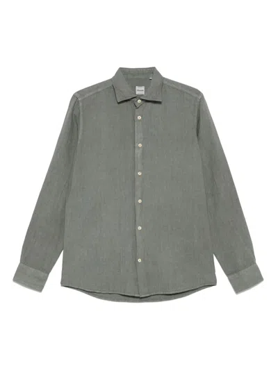 Drumohr Linen Shirt In Grey