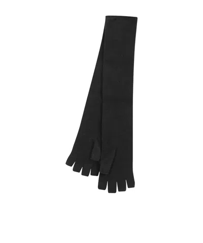 Drumohr Long Fingerless Gloves In Black