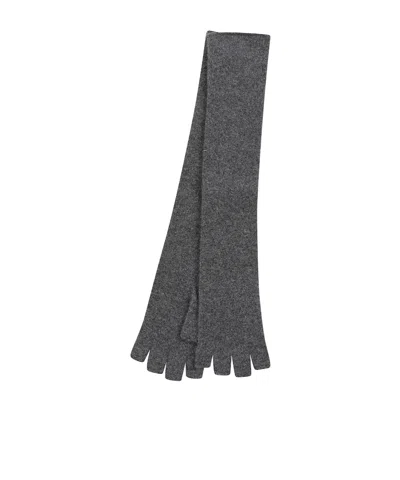 Drumohr Long Fingerless Gloves In Gray