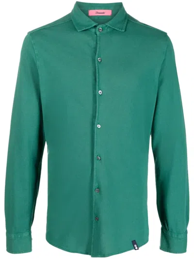 Drumohr Long-sleeve Cotton Shirt In Green