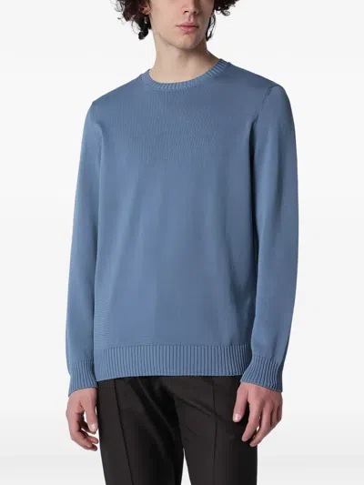 Drumohr Long-sleeve Crew-neck Sweater In Blue