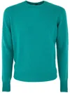 Drumohr Long Sleeve Crew Neck Sweater In Green